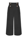 Pantalón ancho negro de algodón orgánico, diseño exclusivo inspirado en la tradición vasca. Hecho en Euskadi.
