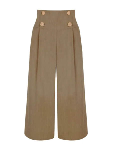 PANTALÓN BEIGE PANA MUJER | Algodón orgánico | Amarenak