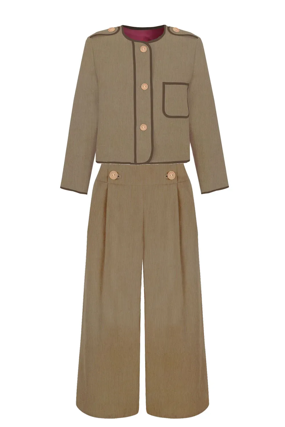 PANTALÓN BEIGE PANA MUJER | Algodón orgánico | Amarenak