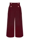 Pantalón ancho granate de algodón orgánico, diseño exclusivo inspirado en la tradición vasca. Hecho en Euskadi.