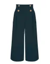 Pantalón ancho azul marino de algodón orgánico, diseño exclusivo inspirado en la tradición vasca. Hecho en Euskadi.