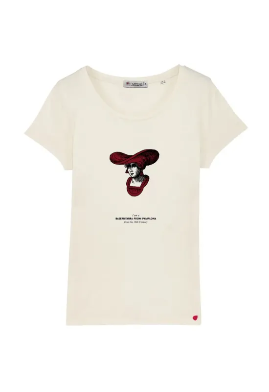 Pamplona-woman-hombre-ccamiseta-burukoak-amarenak-moda-sostenible-algodon-organico-moda-vasca