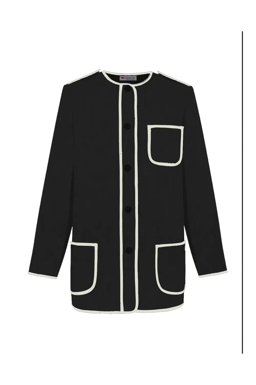 Nuestra chaqueta Kaiku en pana negra: tradición vasca, diseño contemporáneo y sostenibilidad en una pieza única.