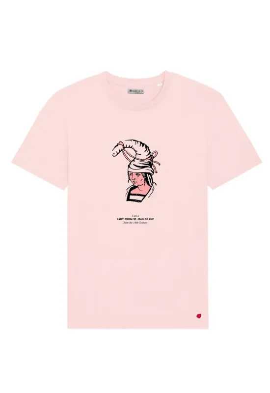 Saint-jean-de-Luz-woman-hombre-camiseta-burukoak-amarenak-moda-sostenible-algodon-organico-moda-vasca