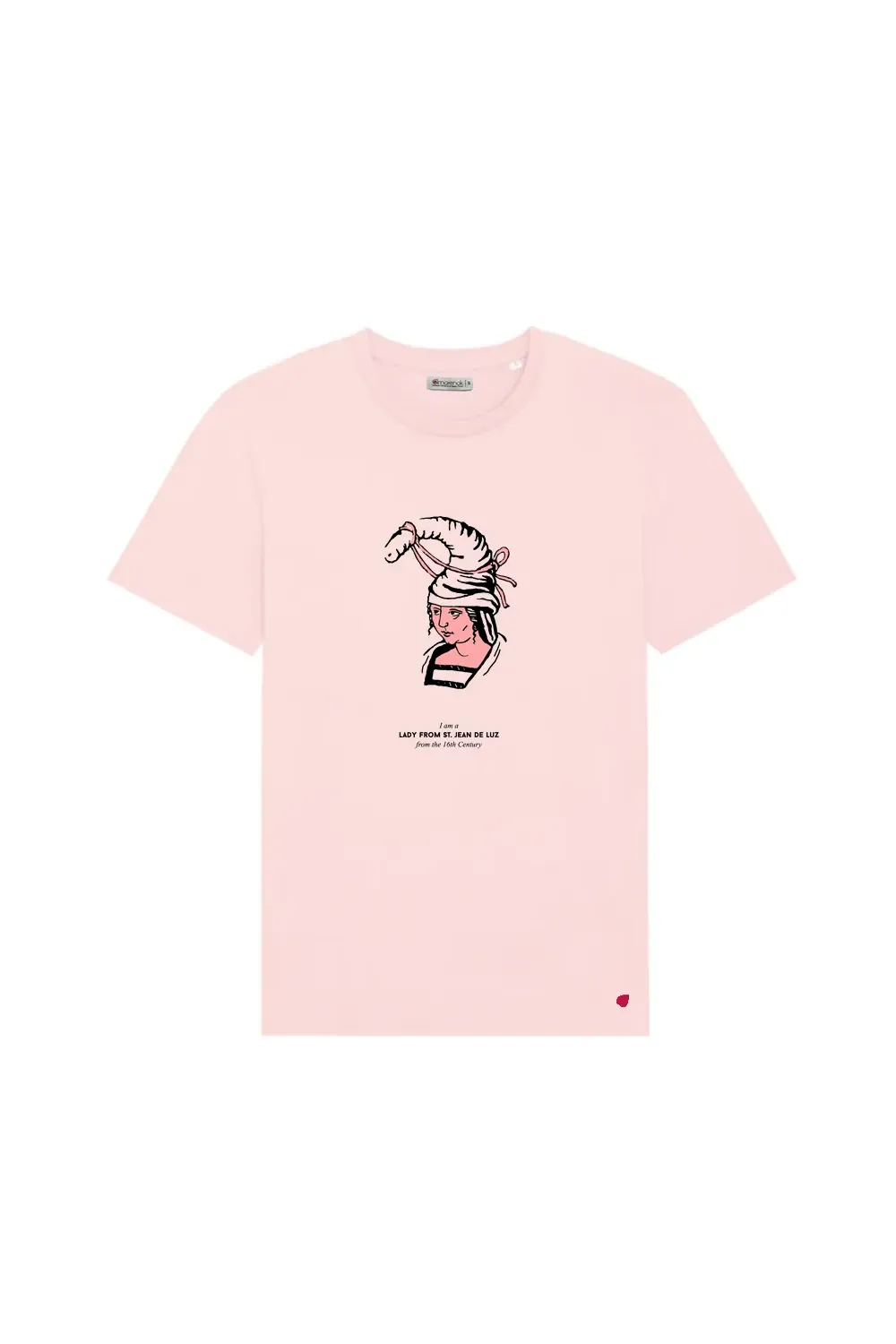 Saint-jean-de-Luz-woman-hombre-camiseta-burukoak-amarenak-moda-sostenible-algodon-organico-moda-vasca