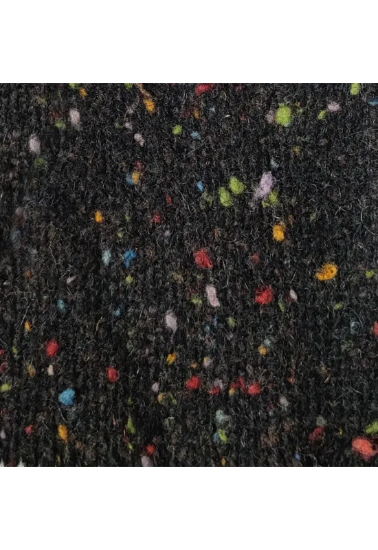 Chaqueta vasca invierno kaiku lana tweed negro | Amarenak 2