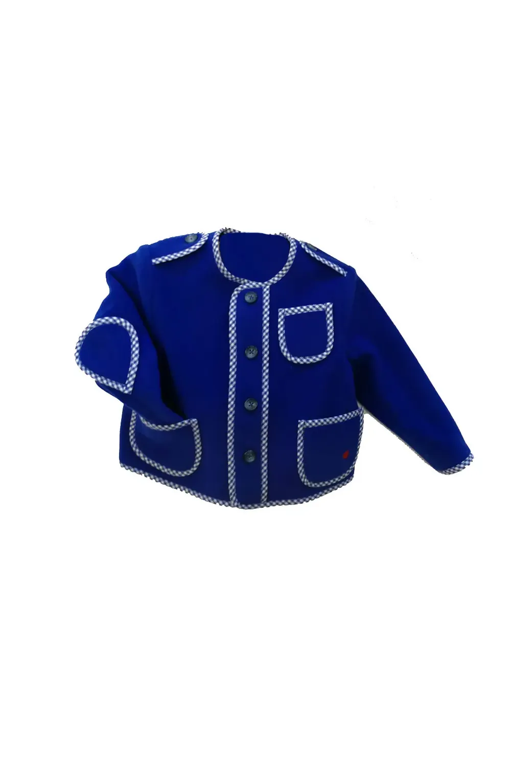 Chaqueta infantil de invierno kaiku de lana añil | Amarenak