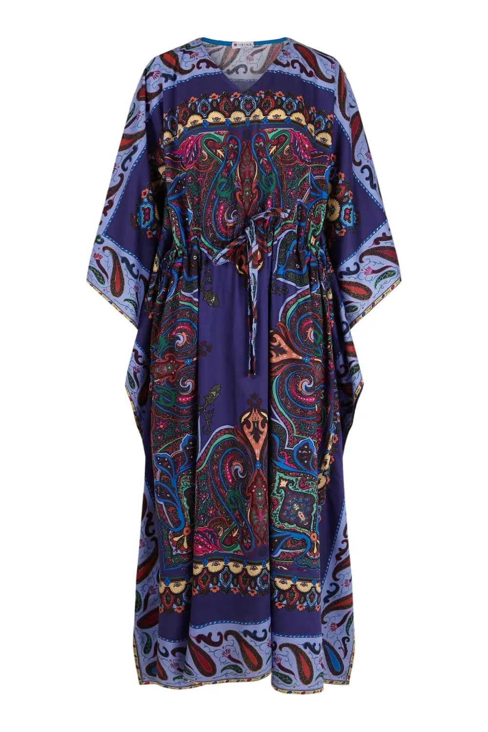 Vestido kaftan 100% algodón estampado paisley | Amarenak