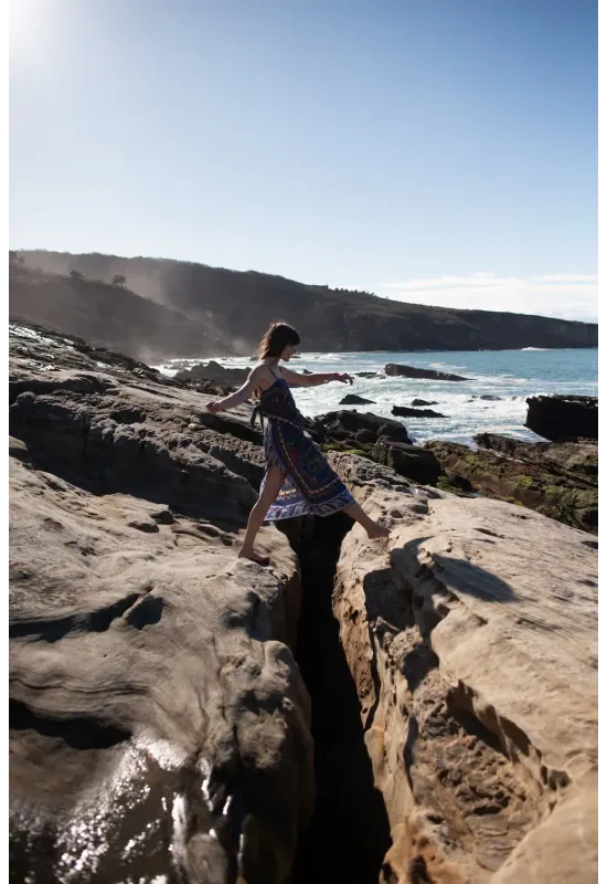 Falda larga de estampado paisley 100% algodón | Amarenak 2