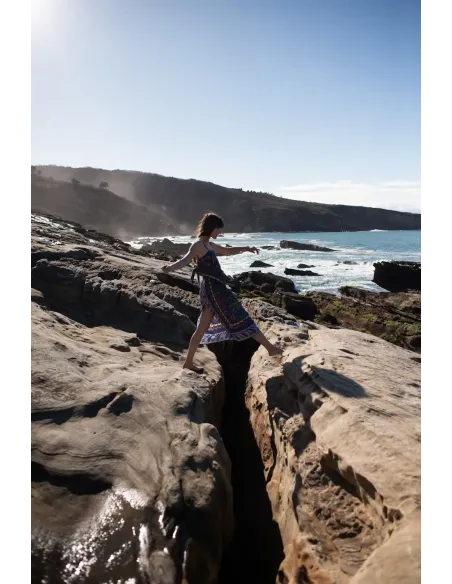 Falda larga de estampado paisley 100% algodón | Amarenak
