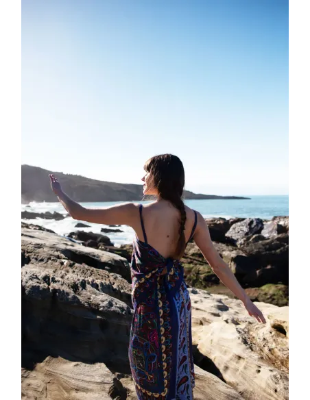 Falda larga de estampado paisley 100% algodón | Amarenak