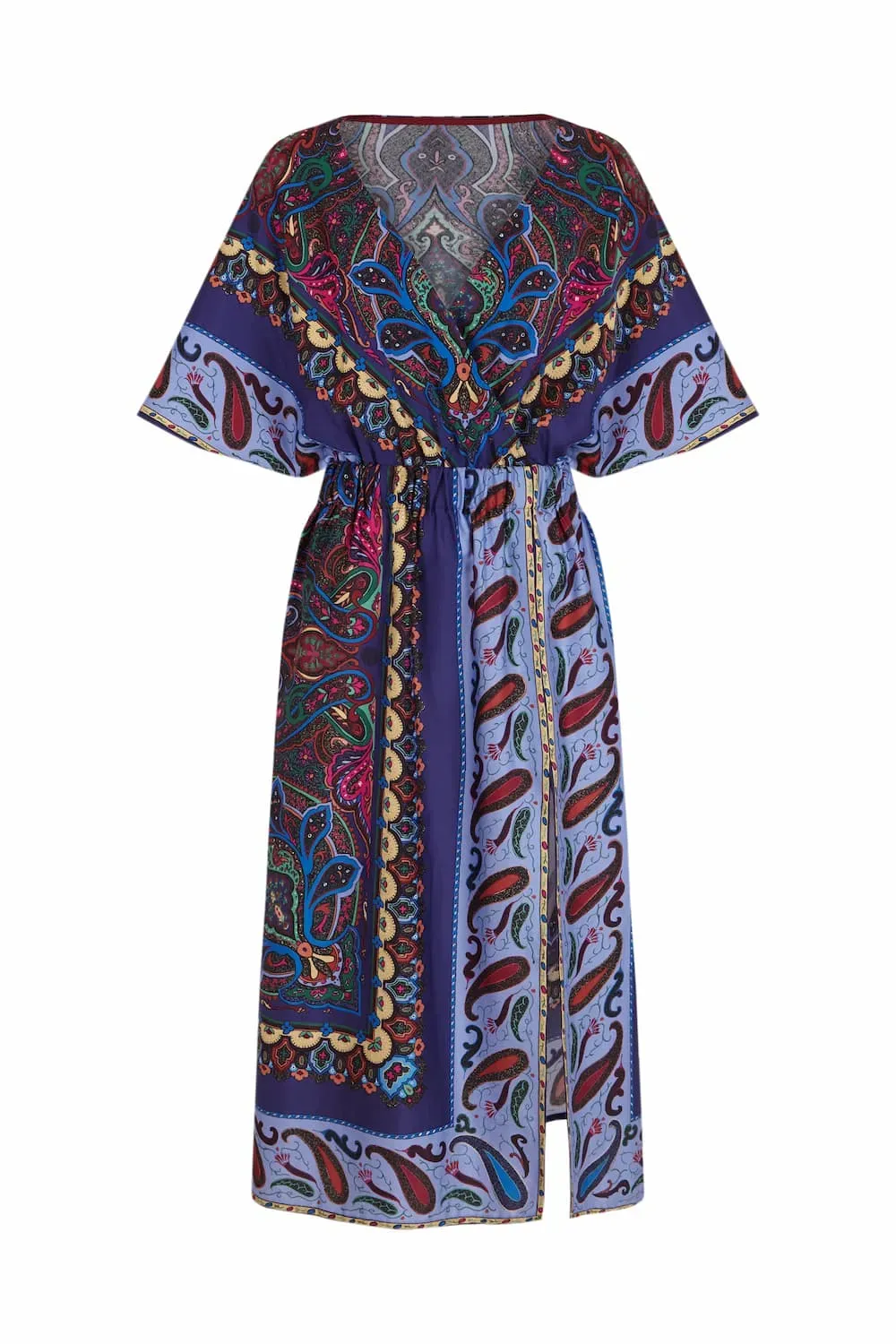 Vestido con capa estampado paisley 100% algodón | Amarenak