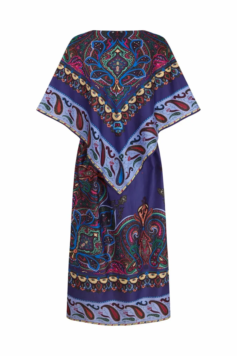 Vestido con capa estampado paisley 100% algodón | Amarenak