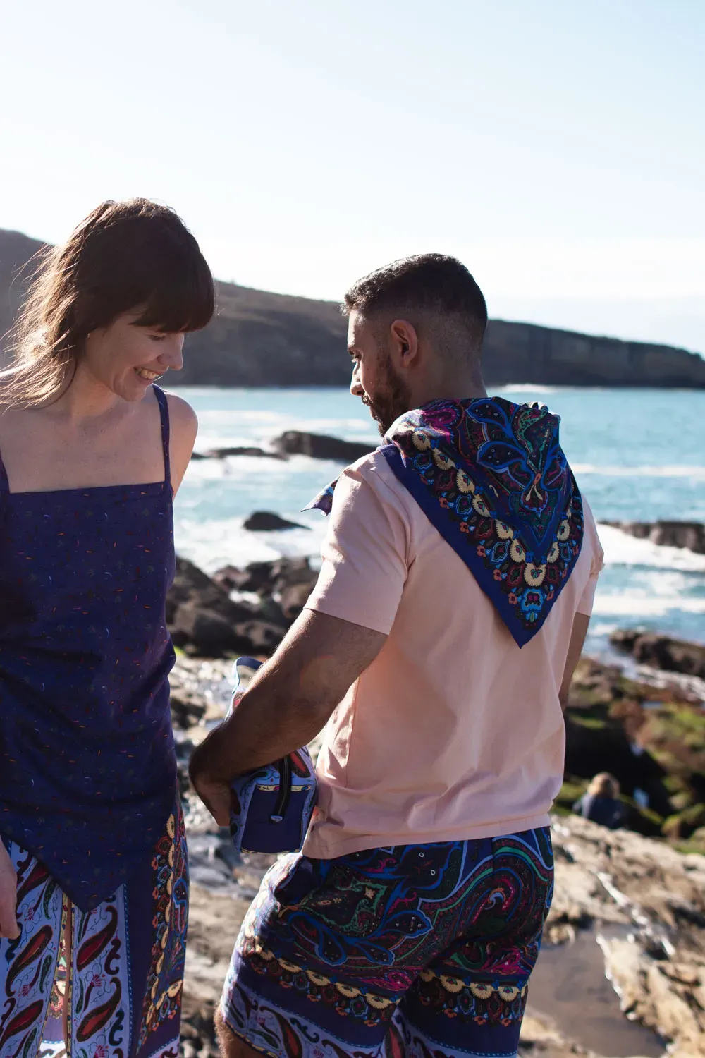 Pañuelo grande 100% algodón estampado paisley | Amarenak