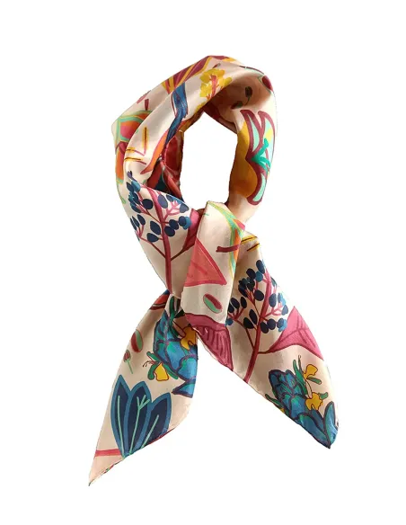 Pañuelo de 100% seda de flores | Amarenak