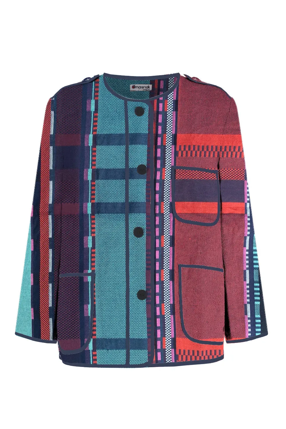 Chaqueta Kaiku CECILE con estampado, diseño vasco exclusivo hecho en algodón en Euskadi.