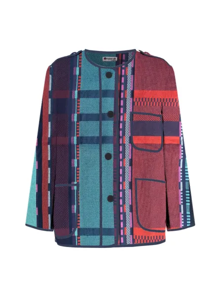 Chaqueta Kaiku CECILE con estampado, diseño vasco exclusivo hecho en algodón en Euskadi.