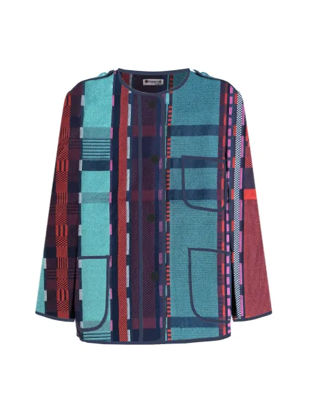 Chaqueta Kaiku CECILE con estampado, diseño vasco exclusivo hecho en algodón en Euskadi.