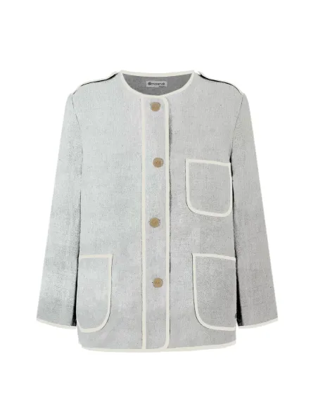 Chaqueta Kaiku ELUR crudo, diseño vasco exclusivo hecho en algodón en Euskadi.