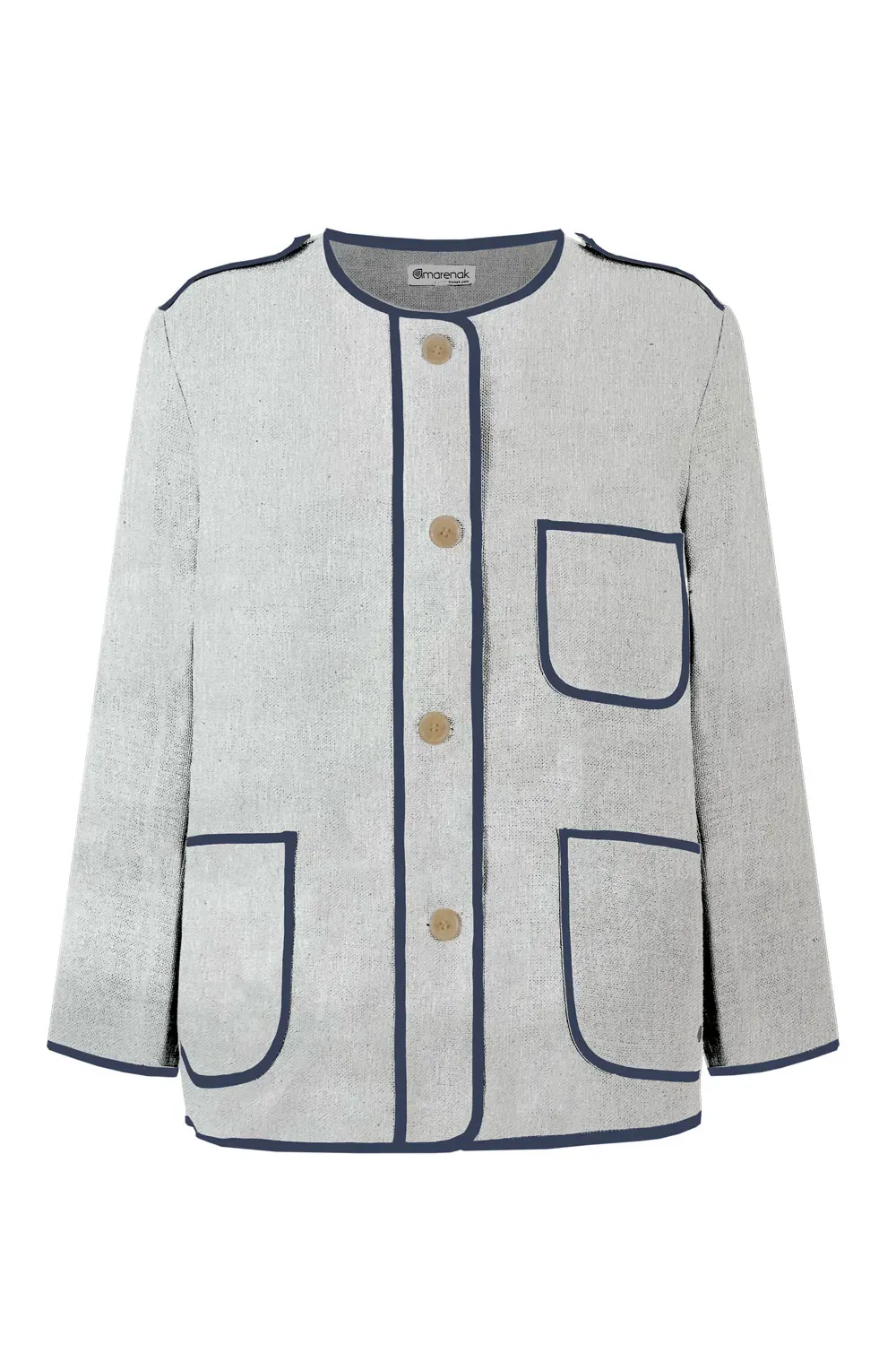 Chaqueta Kaiku ELUR crudo, diseño vasco exclusivo hecho en algodón en Euskadi.