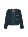 Chaqueta Kaiku MARINELA azul marino, diseño vasco exclusivo hecho en algodón orgánico en Euskadi.