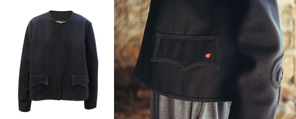 Amarenak chaqueta bolero arratiarra vasca para bodas de invierno