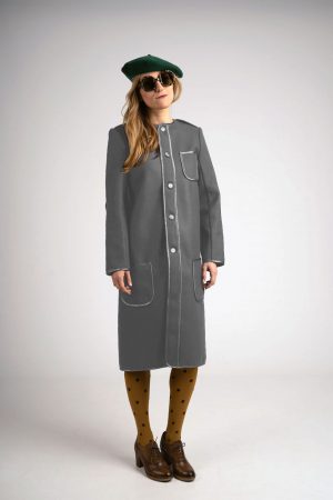 Amarenak veste Basque gris en laine