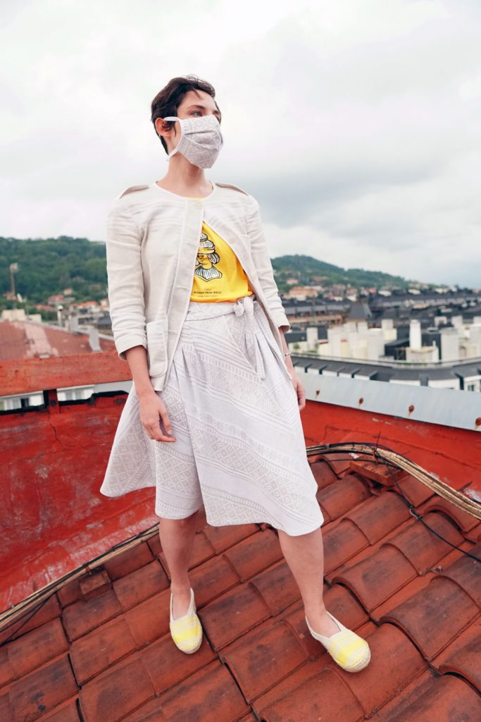 falda ELKANO de Amarenak inspirados en bordados tradicionales vascos